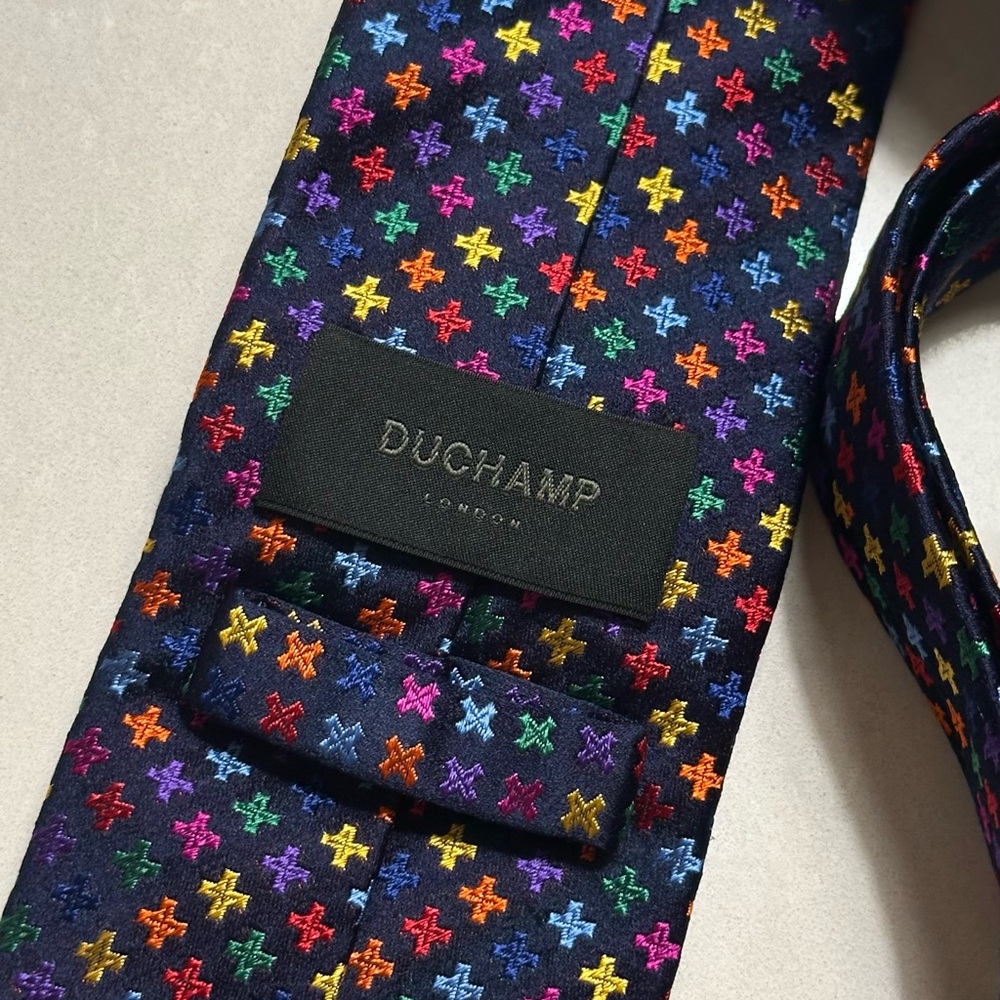 Duchamp Vibrant Cross Pattern Tie